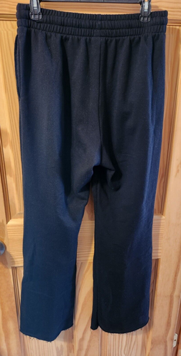 Victoria's Secret PINK Ivy Fleece High Waist Flare Sweatpants Sz L Black - Picture 5 of 12