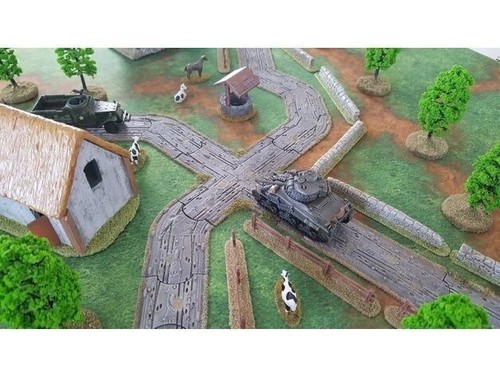 Interlocking Road System Type 2 1/100 15mm Flames of War 15pc Set Unpainted