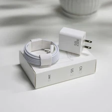 20W Dual USB-C Fast Charger With Cable For iPhone 16 15 14 13 12 Pro Max Samsung