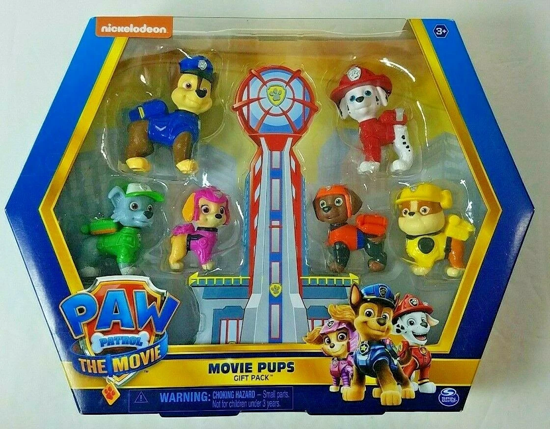  Paw Patrol, Movie Pups Gift Pack with 6 Collectible Toy  Figures, Kids Toys for Ages 3 and up : Toys & Games