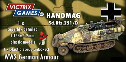 Victrix Hanomag 251/D 12mm 1:144 scale WWII 1 x plastic sprue loose VG12012 - Picture 1 of 9