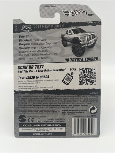 Hot Wheels 2012 New Models ‘10 Toyota Tundra Lot Of 2 RARE Yellow & Purple 1:64 - Picture 7 of 11