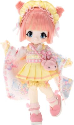 KIKIPOP Kumamimi Momoiro Omimi Pink Doll Bear Action Figure Azone