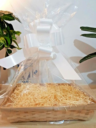 X LARGE Crystal Clear Cellophane Bags, Bows HAMPER Wrap GIFT WEDDINGS BABY DIY - Picture 9 of 19