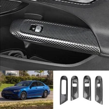 For Benz C-Class W206 2022-2023 Carbon Fiber Window Glass Lock Lift Panel Trim