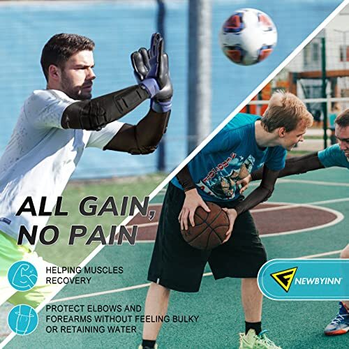 Padded Arm Sleeves 2 Pack, Elbow Forearm Crashproof Pads for Football Small - Picture 7 of 7
