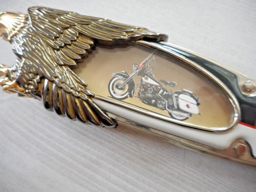 FRANKLIN MINT : HARLEY DAVIDSON DUO GLIDE Collector Knife - Picture 2 of 14