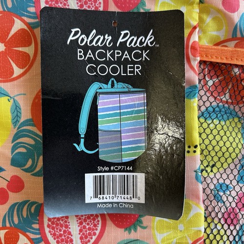 Polar Pack Rucksack Kühlbox bunt Tropical Fruit Print verstellbare Träger - Bild 7 von 7