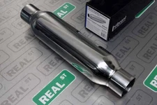 Vibrant Stainless Steel Bottle Style Resonator 2.5" Inlet / Out 18" Long 1793