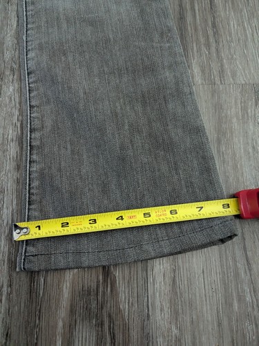 Robins Jean Womens 27 Jeans Flare Straight Stretch Turquoise Studs Zipper Pocket - Picture 7 of 21