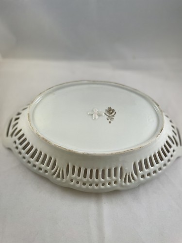 Schrvarzenhammer Reticulated Dish Bowl Bavaria Germany US Zone 11.5in - Picture 8 of 11