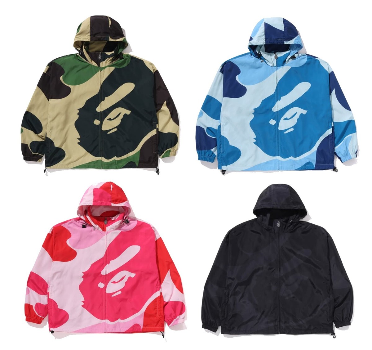 A BATHNIG APE Men's ABC CAMO NYLON HOODED JACKET 1L30140302