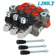LABLT 3 Spool P40 Hydraulic Directional Control Valve Manual Operate 13GPM