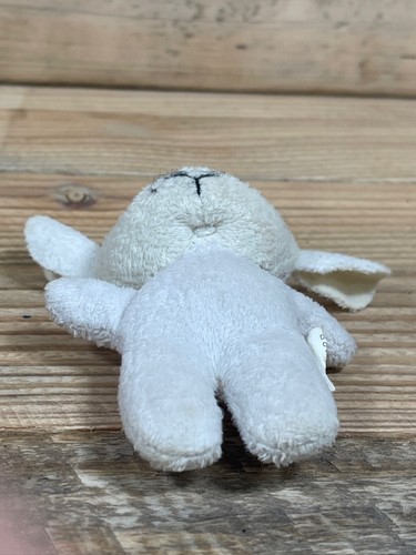 Mini Schaf Lamm Plüsch weiß weich flauschig Baby bestickt Gesicht Bauernhof Stofftier - Bild 6 von 6