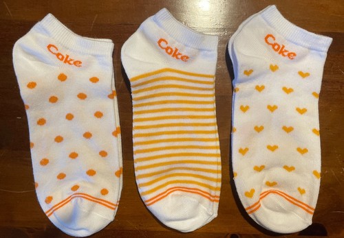 3er - Pack Sneaker Socken Coca-Cola - weiß - orange - Gr. 39 - 42 -