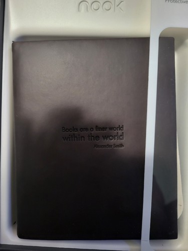 Nook Italian Faux Protective Cover Made For Nook 2nd Edition- Walnut Color - Picture 2 of 4