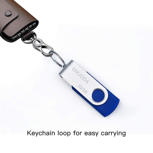 ENUODA Clé USB 32 Go Lot de 10 Clef USB 2.0 Flash Drive Stockage Données Rota... - Photo 5/6
