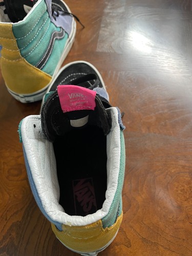 VANS Sk8 Hi Mix & Match Skateboard Shoes Uni-Sex size 9.5 Teal/blue/Ye High Top - Picture 8 of 10