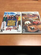 High School Musical Sing It, Cars Mater-National Nintendo Wii Game Bundle