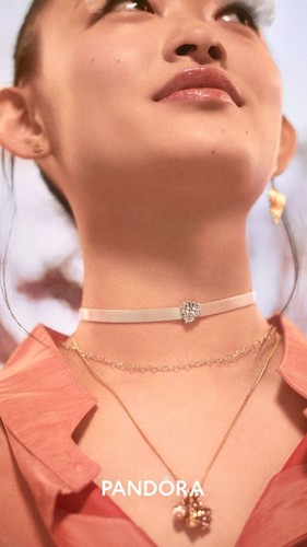 New Genuine Authentic Pandora Silver Reflexions Mesh Choker Necklace 398252-38cm - Picture 8 of 10