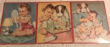 Vintage 1930s-40s Walzer Charlotte Becker adorable baby matter trayed puzzle lot