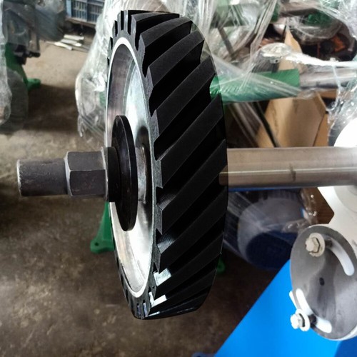 6" 8" 10"Rubber Serrated Sand belt Contact Wheel Grinding Polishing 6206 Bearing - Picture 7 of 13