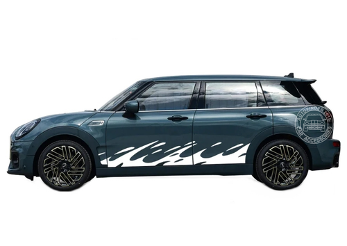 Calcomanías deportivas de carreras MINI Cooper S One JCW pegatinas laterales de coche ondas gráficas - Imagen 4 de 7