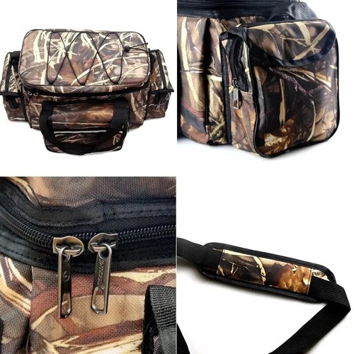 Angeltasche Nylon große Kapazität Mehrzweck Tackle Bag zweilagig Schultertasche - Bild 5 von 17