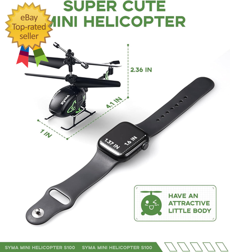 Mini helicóptero RC S100 con estabilizador giroscópico, retención de altitud, 3,5 canales, 5-7 millas - Imagen 4 de 12