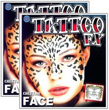 Tinsley Tribal Cheetah Leopard Jungle Cat Temporary Tattoos - Set of 2 Kits-SALE