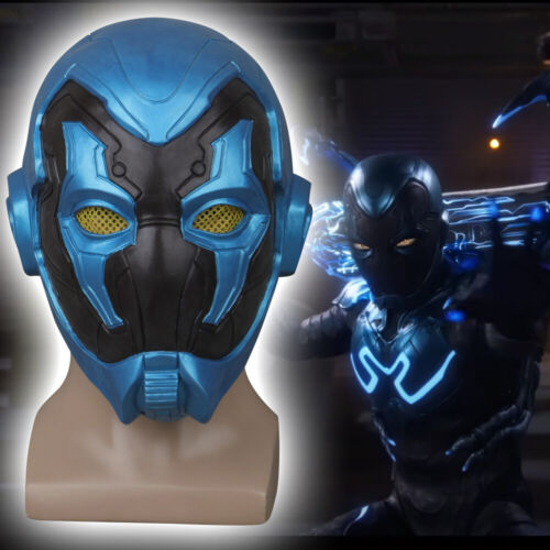 Película Cosplay Máscara de Escarabajo Azul Halloween Superhéroe Casco Mascarada Accesorios faciales - Imagen 2 de 11