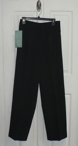 Johnny Wujek Women's Elastic Waist Pleated Dress Pants in Black Small $109