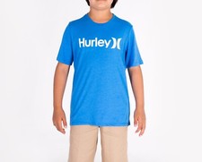 HURLEY Boy's S/S T-Shirt PREMIUM OAO SOLID - 490 Blue - Medium - NWT - LAST ONE