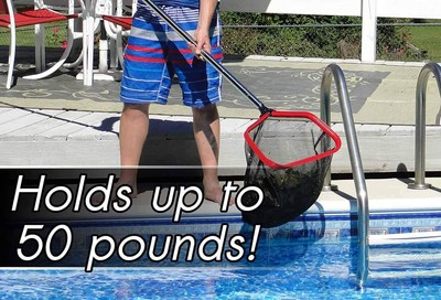 Pool Net Skimmer Fine Mesh - Unlimited Free Replacements - 3X Faster Pro Grade 6