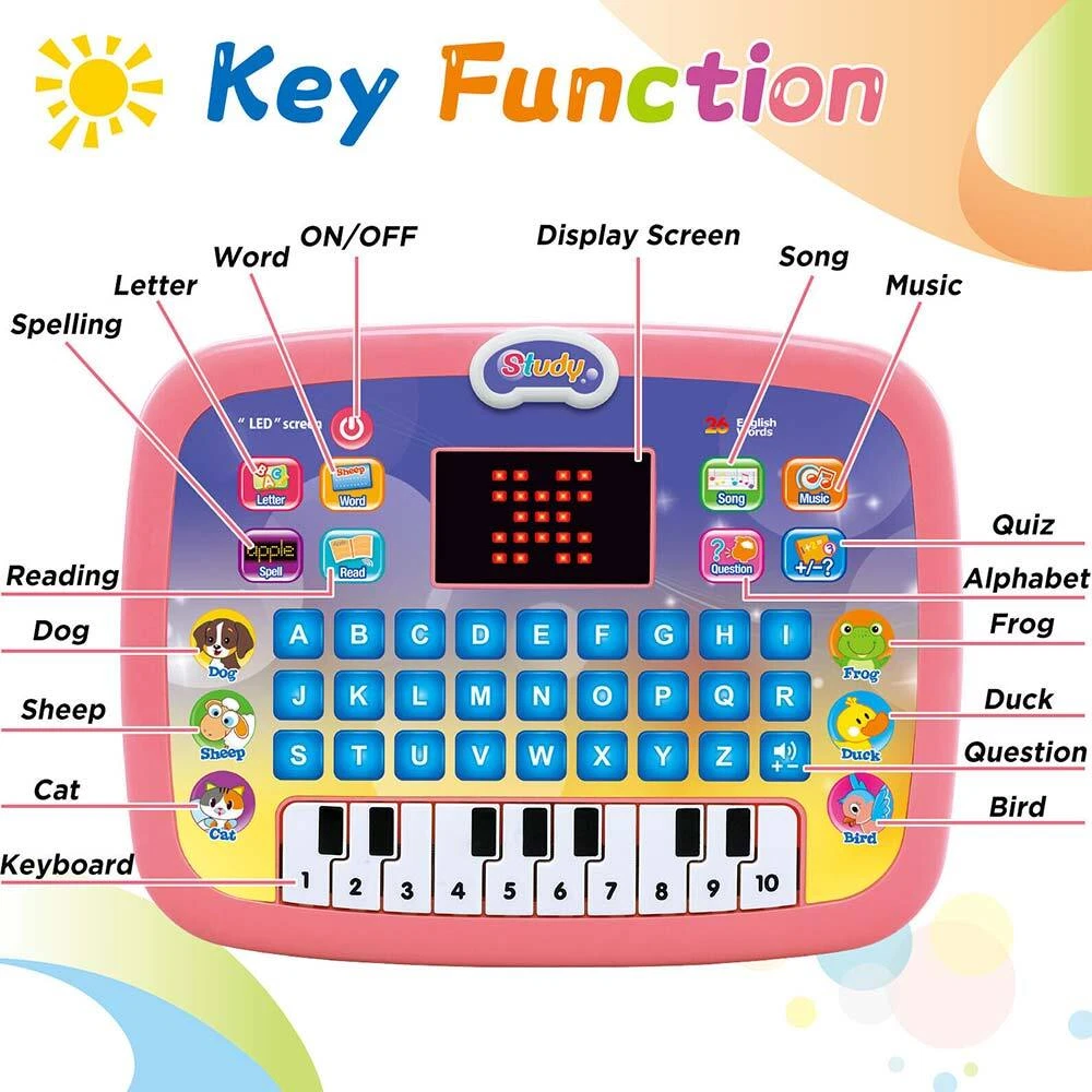 Educational Learning Tablet Toys for Age 2 3 4 5 6 7 8 Year Old Boy Girl Gifted