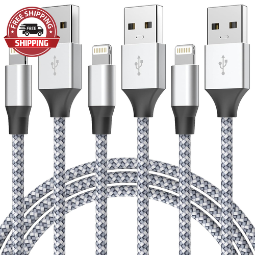 6FT Nylon Braided iPhone Charger Cable 3-Pack, MFi Certified, Fast Charging - Picture 8 of 12
