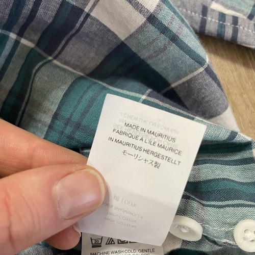 J.Crew Herren Hemd Gr. XL Slim Fit blau grün weiß kariert Langarm Knopf - Bild 13 von 18