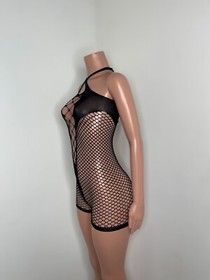 Exotic Dancer- Stripper Wear-Rave Wear-Lingerie Sexy Black One Piece
