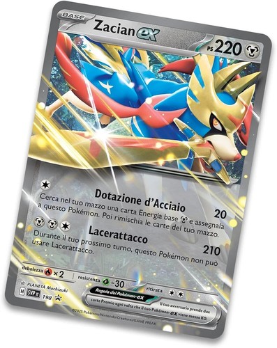 Pokemon Tin da Collezione Leggende Sovrane 2025 Zacian ex IT (Avventure Insieme) - Foto 4 di 5
