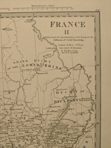 1830 SDUK: Karte von Frankreich II - Nordostfrankreich - Bild 2 von 7