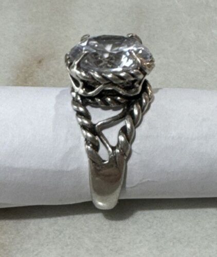 Sterling Silber 925 Ring signiert ZUMAN Israel, Quarz Diamantschliff Gr. 7,75 - Bild 4 von 6
