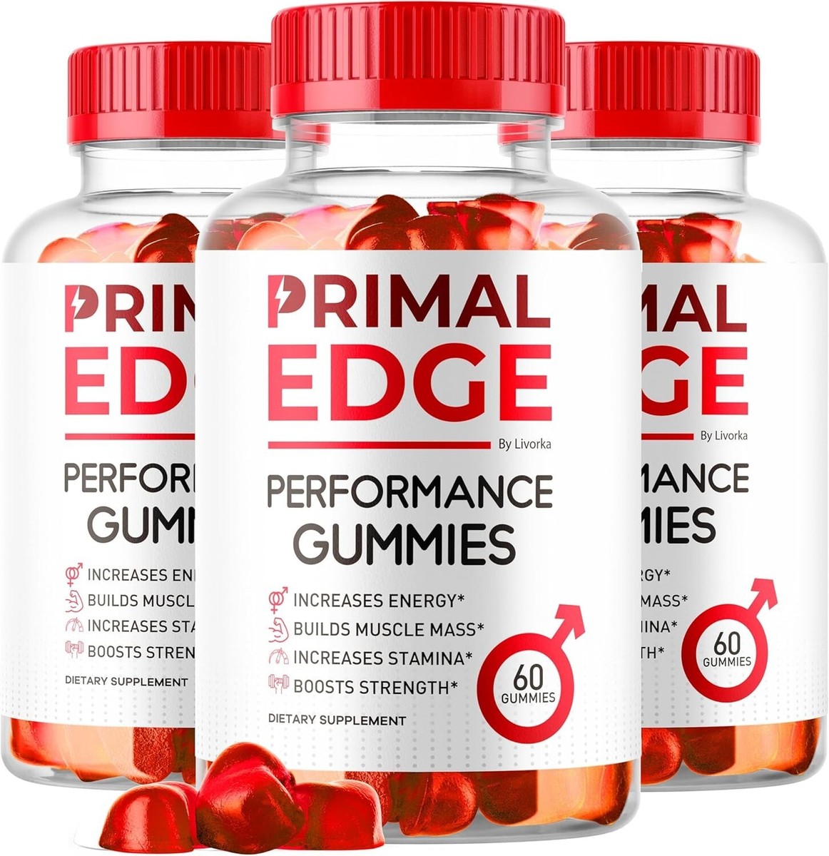3 Pack Primal Edge Mens Male Gummies Supplement Made in USA | eBay Australia