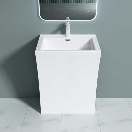 Bathroom Wash Basin Sink Stone Freestanding Pedestal 7 Shape Floor Stand 820mm - Picture 3 of 9