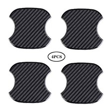 4 Pcs Universal 3D Carbon Fiber Car Door Handle Paint Scratch Protector Sticker