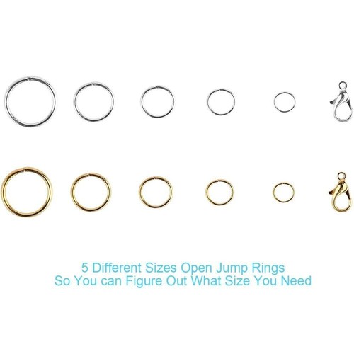 1200x Jump Rings Connectors Lobster Clasps Open Tool Pliers for Jewellery Making - Picture 4 of 14