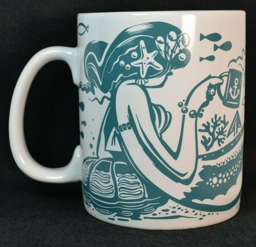 Mermaids Need Coffee Too! Oversized Coffee Cup Primitives by Kathy - Picture 2 of 8