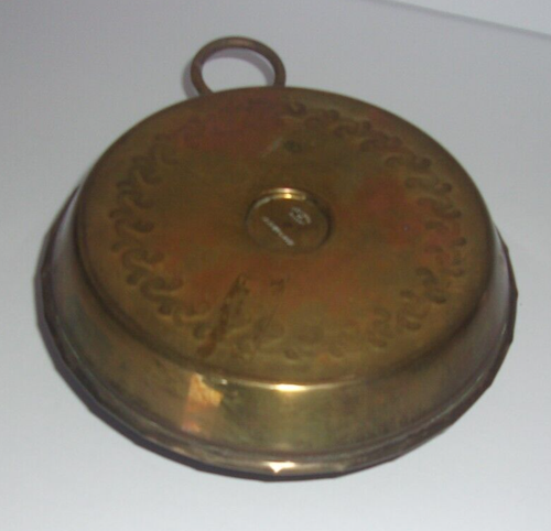 Vtg HANDARBETE Sweden Handcrafted Brass Candle Stick Holder w/Loop Handle Patina - Picture 7 of 10