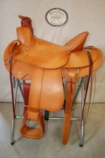 16" G.W. CRATE CUSTOM WADE ROPING SADDLE MADE IN BRYANT ALABAMA