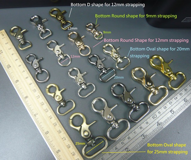 5X Bag Clasps Lobster Swivel Trigger Clips Snap Hook 48mm For 20mm Strapping DIY