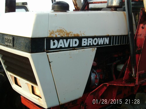 david brown-case 1390 tractor 4x4 75hp tidy power loader + spike fork ready work - Picture 9 of 10